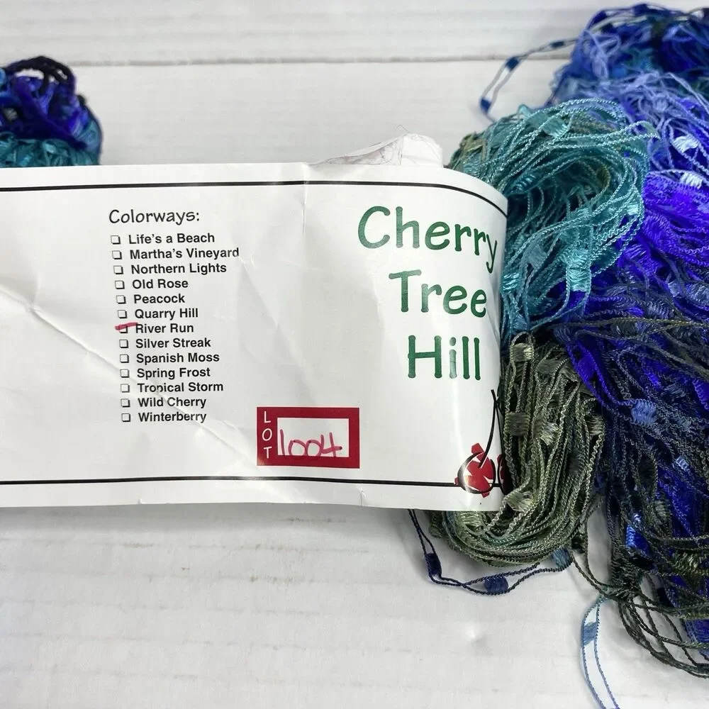 Cherry Tree Hill Lot of 2 Windsong Fancy Chain Ladder Novelty Yarn 165 yds each